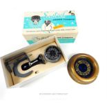 A boxed Junior Compass together with a nautical ashtray