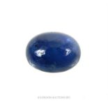 A natural, cabochon sapphire (loose stone) of 5.81 carats.