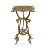 An Art Nouveau style, metal, jardiniere stand