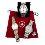 A collection of three gentleman's wristwatches