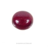 A natural, cabochon ruby (loose stone) of 5.63 carats