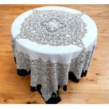 Two, vintage, Italian, fine-quality, handmade, large lace tablecloths/spreads