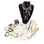 A collection of costume jewellery