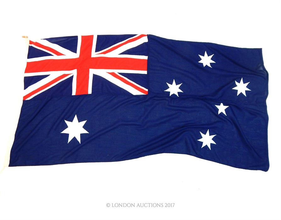 A 1950s Australian flag; 177cm wide.