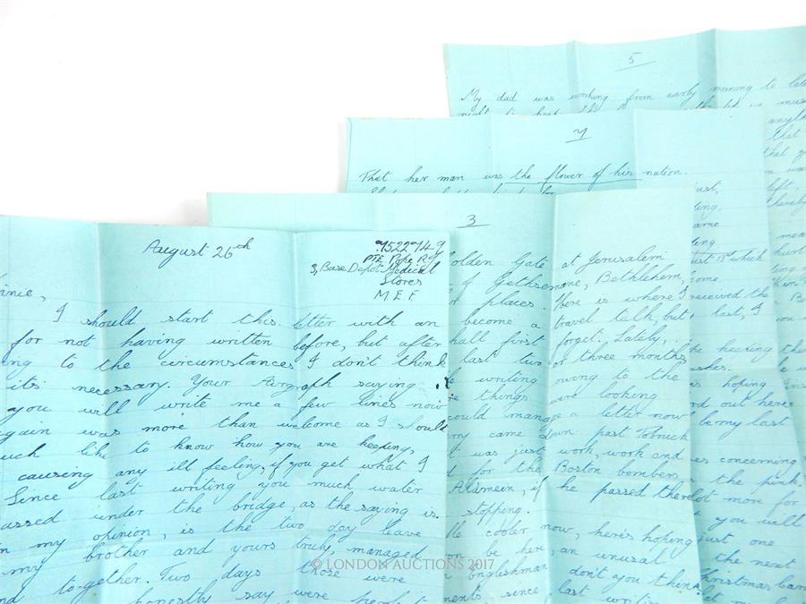 A collection of over 17 WW2 Active Service letters with envelopes, sent from Reginald Pope stationed - Image 2 of 4