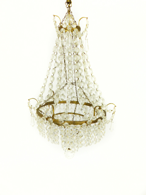 A Strass crystal chandelier; a/f.