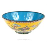 A cloisonne bowl decorated with dragons; 17cm diameter.