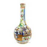 A 19th century Chinese famille rose porcelain stem vase