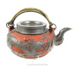 A mid 19th century Chinese Yixing earthenware teapot