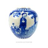 A Chinese blue and white porcelain vase