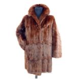 A fine quality, 'Charles Moss', vintage, brown-mink fur, ladies coat