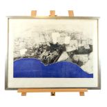 Sylvia Dingwall, (contemporary), A large, framed, print entitled, 'Greek Island', 9/20
