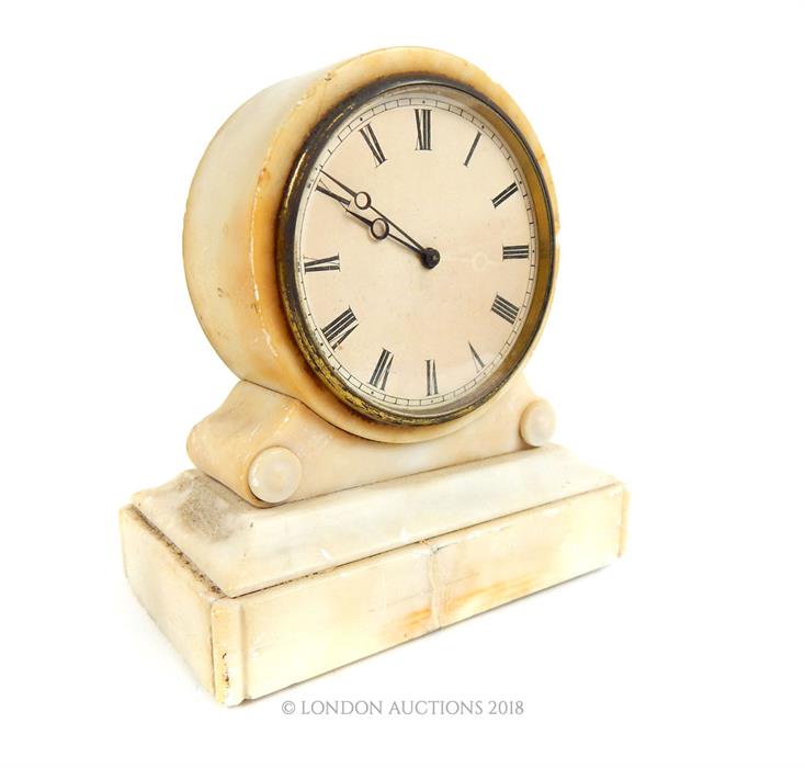 A 19th century alabaster mantel clock and another - Image 5 of 6