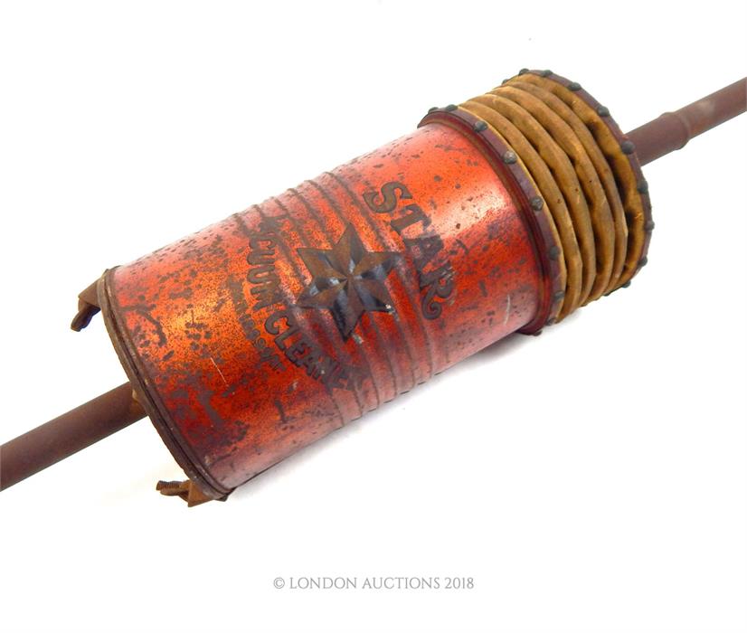 An early 20th century. 'STAR', red-painted metal, vacuum cleaner - Image 2 of 2