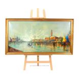 A 1960's oil on canvas Venetian scene, signed Mosca