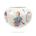 A Chinese, famille rose, bulbous vase