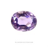 A single, faceted, natural amethyst (loose stone)