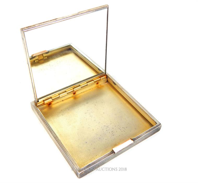 An Art Deco sterling silver and rose gold, ladies compact - Image 3 of 6