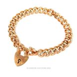 An Edwardian, 9 ct rose gold large link bracelet