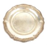 An Egyptian solid 800 standard silver salver