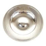 A sterling silver Armada dish