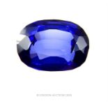 A natural, Sri Lankan, oval, faceted sapphire (17 carats)