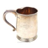 A sterling silver tankard of British Aviation and RAF interest