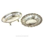 Two Edwardian sterling silver bonbon dishes