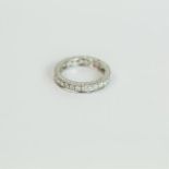 An 18 ct white gold and diamond, full eternity ring (1.1 carats)