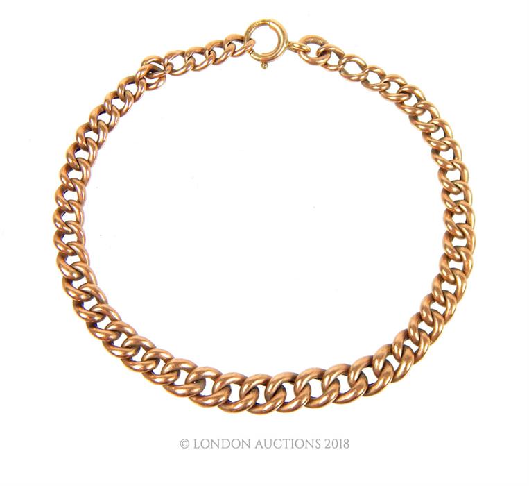 9 ct rose gold, Victorian, graduated-link bracelet. - Image 2 of 2