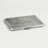 An Art Deco sterling silver cigarette case