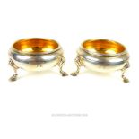 A pair of Georg Jensen sterling silver salts