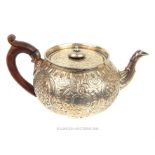 A George III sterling silver teapot, William Burwash