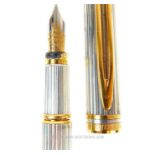 A vintage, French, silver and gold plated fountain pen by Waterman