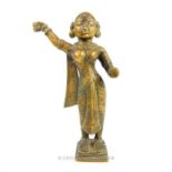 An Indian cast bronze Devi figure