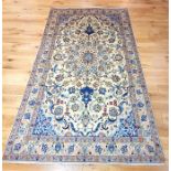 An extremely fine Central Persian part silk carpet