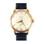 A vintage, 9 ct yellow gold, Gentleman's wristwatch by Mappin