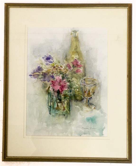 Yvonne Baker, (British) A framed, watercolour still life