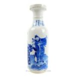 A 19th century Chinese blue and white porcelain vase