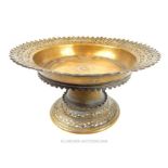 An Islamic Brass Footed Bowl or Tazza,