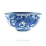 A Chinese blue and white porcelain bowl