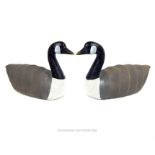 A pair of duck decoys; each 45cm long.