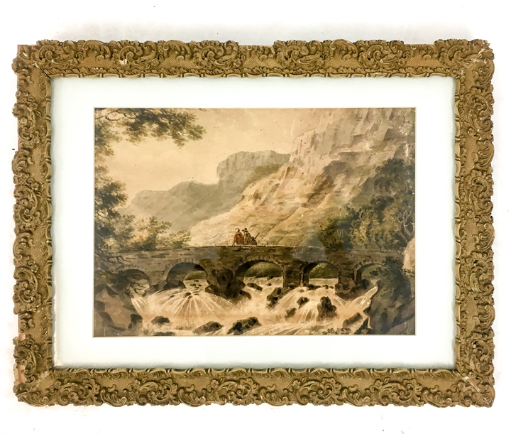 Unattributed, A gilt framed, 19th century watercolour
