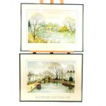 Jeremy King (British) Two large, limited edition prints of Richmond Bridge & Little Venice