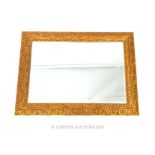 A rectangular gilt framed wall mirror