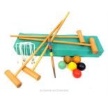 A boxed, lawn, croquet set