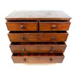 An early 19th century mahogany chest