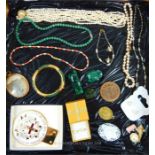 A quantity of semi-precious jewellery items