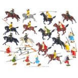 Over 20 Britains lead figures of fighting Arabian soldiers including some cavalry; without boxes;