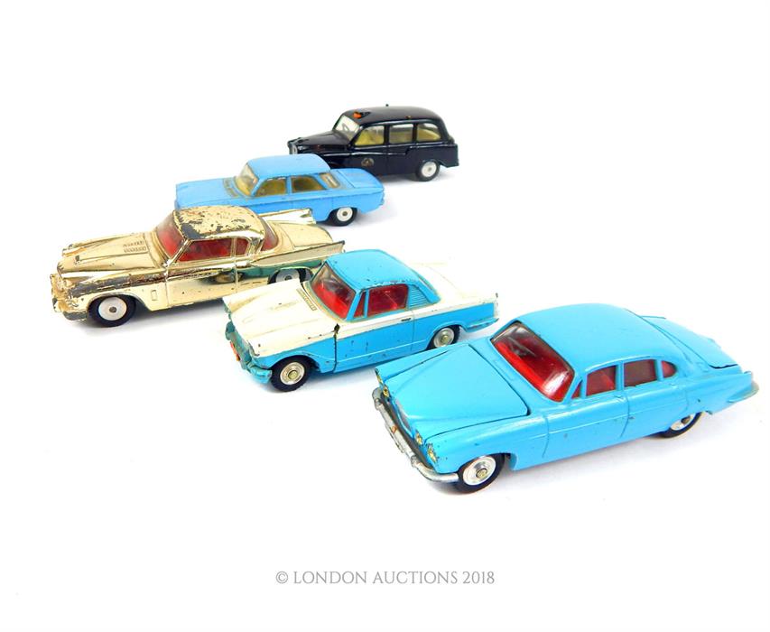 Five Corgi Toys, four with original boxes: a Jaguar Mark X 238; a two tone, Triumph Herald Coupe - Image 4 of 4